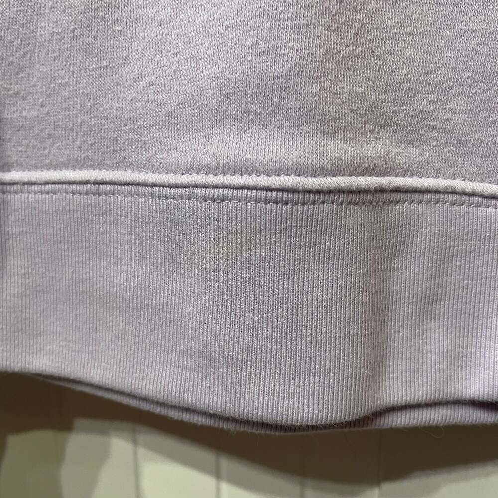 J.Crew Womens Sweatshirt Lavender XL Button Mock Neck Pullover Fleece Preppy - Picture 5 of 9